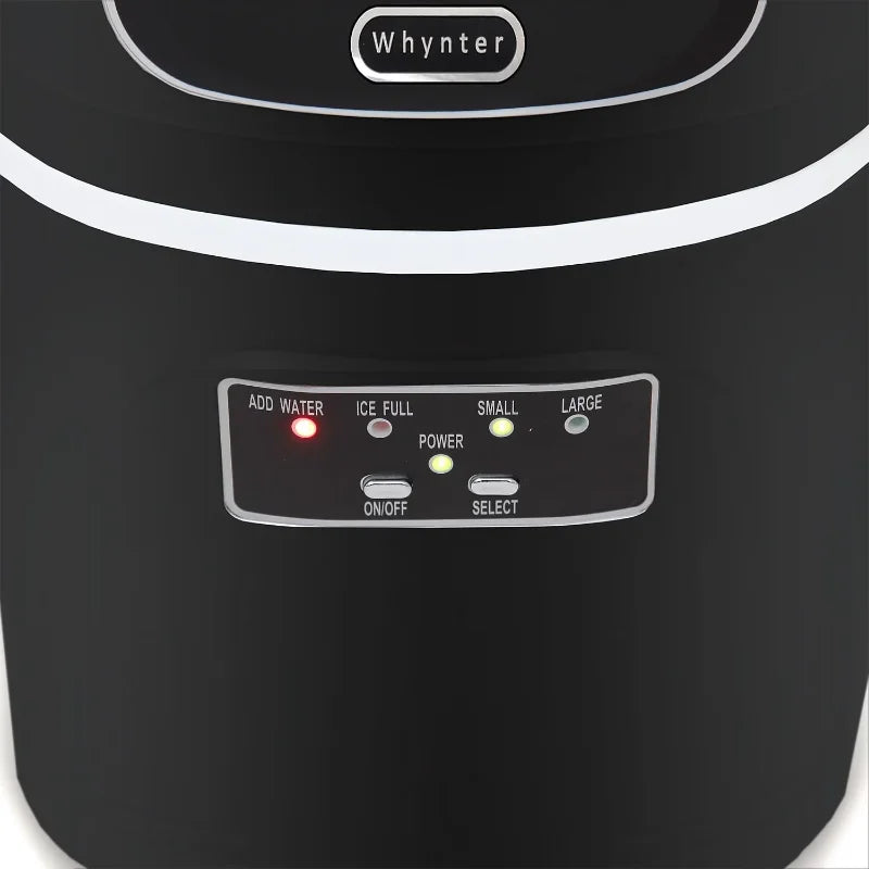 Whynter Compact Portable Ice Maker 27 lb capacity - Black home appliance  ice cube maker