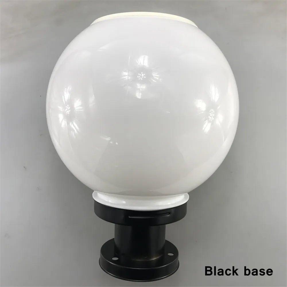 LED Round Ball Stainless Steel Solar Post Lamp Outdoor IP65 Waterproof