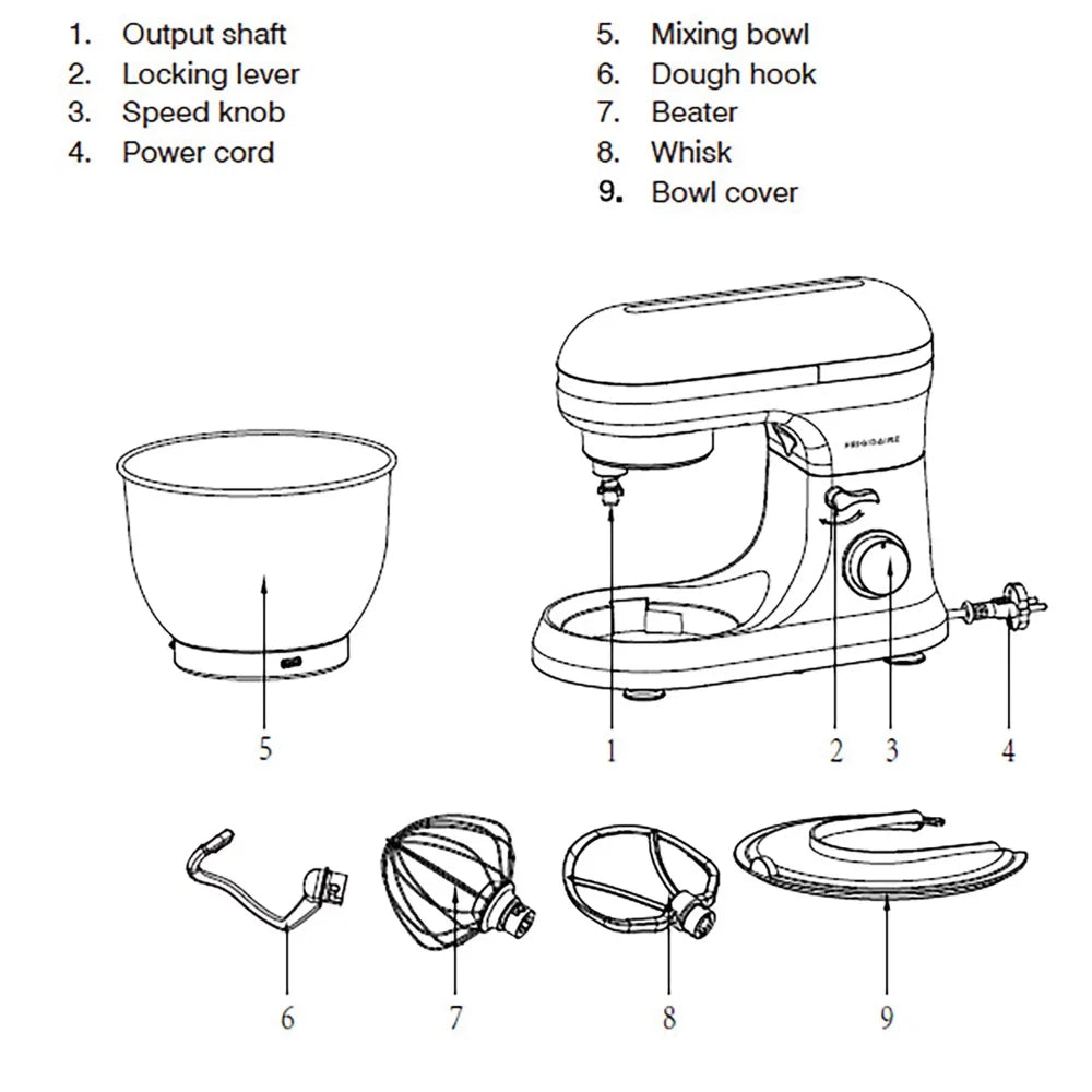 Stainless-Steel Stand Mixer Blender Kitchen Blender  for Kitchen Machine Electric Appliances